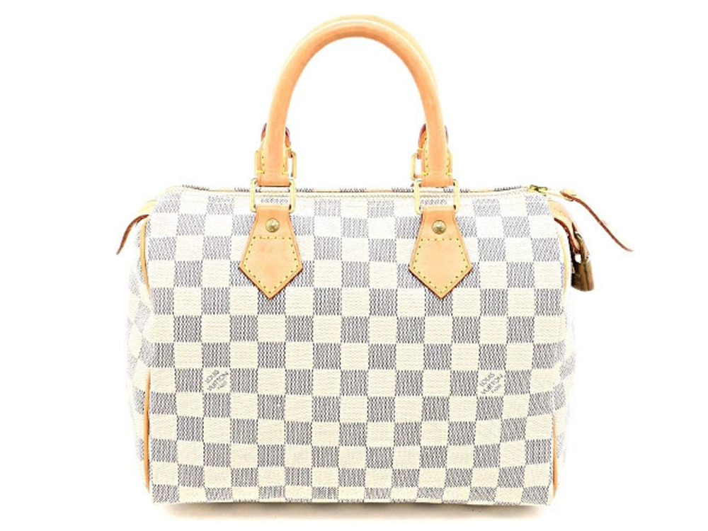 LOUIS VUITTON Speedy handbag Azur White